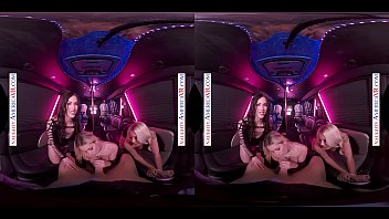 Lucky guy gets to go back to a hotel with three hot babes to fuck