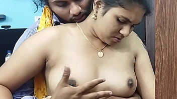 I press boobs of my lovely wife and kiss her pussy
