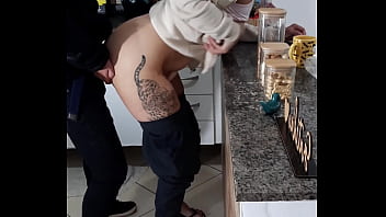 Stepdaughter can't even rest while having breakfast