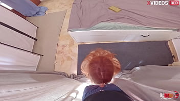 The stepson takes out his penis in front of his stepmother and she starts sucking it sweetly and asks him to fuck her and then cum in her mouth