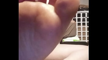 Barefoot with white underwear