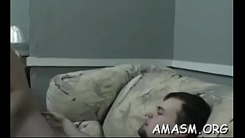 Alluring honey eagerly sucking off