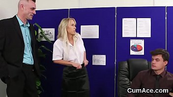 Peculiar doll gets cum load on her face swallowing all the spunk