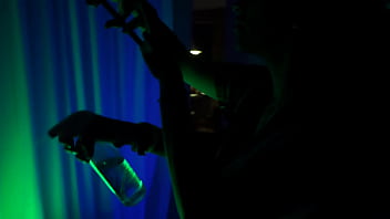 Blonde girl getting hot and inspired