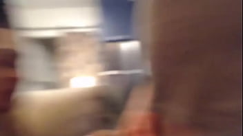 Fucking the sexy brunette on the couch