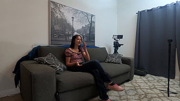 Horny brunette teen hottie breaks her porno cherry