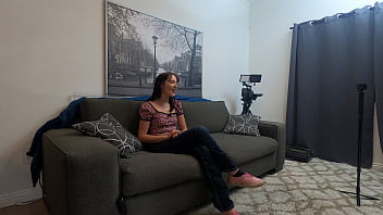 Horny brunette teen hottie breaks her porno cherry