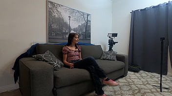 Horny brunette teen hottie breaks her porno cherry