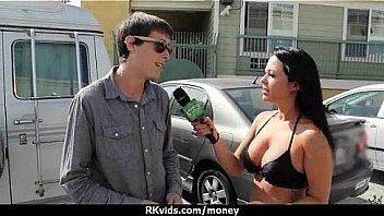 Desperate teen naked in public and fucks to pay rent 25