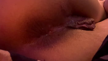 Close up asshole gape and twitching