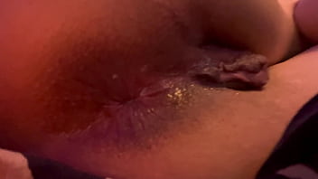 Close up asshole gape and twitching