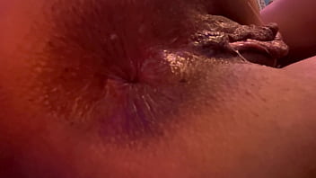 Close up asshole gape and twitching