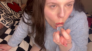 Testing my new glass dildo anally ass to mouth