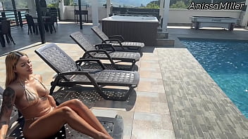 Beautiful latina boss with big ass fucks her butler on a sunny day anissamiller