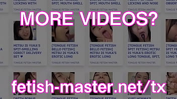 Japanese asian tongue spit fetish