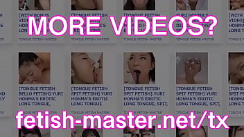 Japanese asian tongue spit fetish