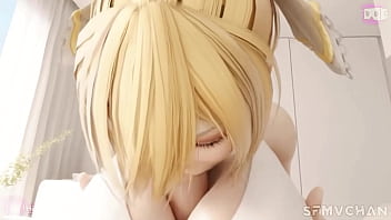 Sophitia giving you a pleasant suck off