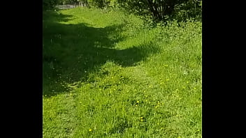 Naked and wanking in the woods