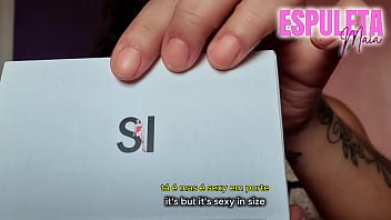 Pov hot brazilian brunette testing my new real fur toy