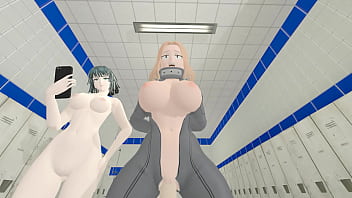 Chica de boku no hero monta una gran polla