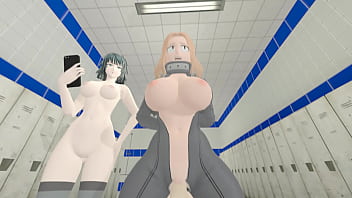 Chica de boku no hero monta una gran polla