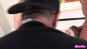 Kyle mason fucks melody's throat while tyler rams her ass deep