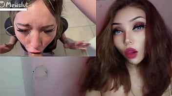 Masturbandome con la caliente chica tragona de semen