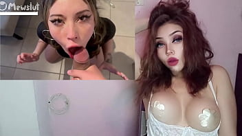 Masturbandome con la caliente chica tragona de semen