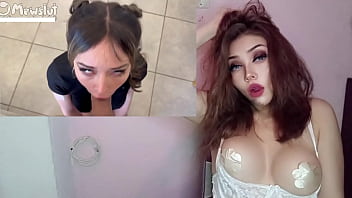 Masturbandome con la caliente chica tragona de semen