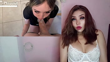 Masturbandome con la caliente chica tragona de semen