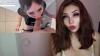 Masturbandome con la caliente chica tragona de semen