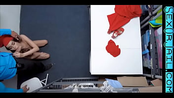 Teen caught and fucked raw by a office