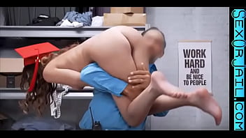 Teen caught and fucked raw by a office