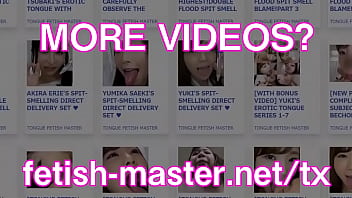Japanese asian tongue spit fetish