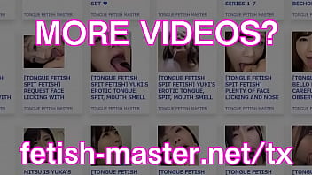 Japanese asian tongue spit fetish