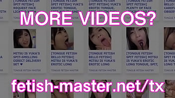 Japanese asian tongue spit fetish