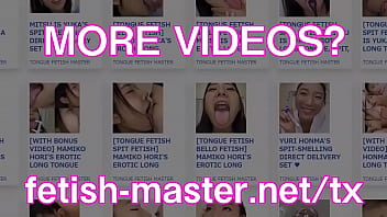 Japanese asian tongue spit fetish