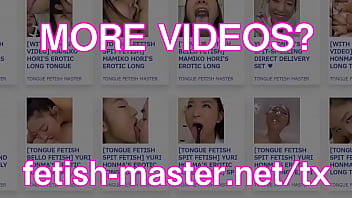 Japanese asian tongue spit fetish