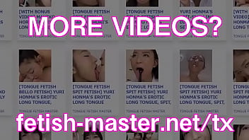 Japanese asian tongue spit fetish