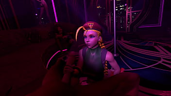 Cammy white in a vr experience