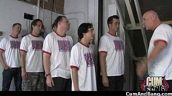 Ebony cumslut gets multi facial in gangbang 26