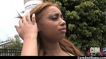 Ebony cumslut gets multi facial in gangbang 26