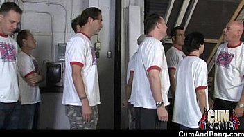 Ebony cumslut gets multi facial in gangbang 26