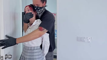 She loves to be tied up while giving blowjob