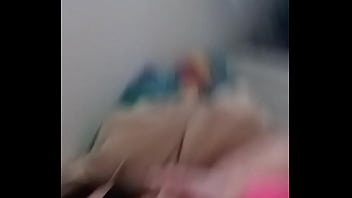 Fat bitch plays with her boobs