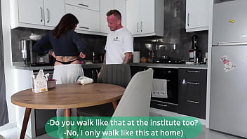 Student from a girls' dormitory gets a rough fuck and orgasm