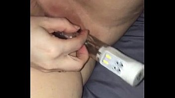Chubby girl pleasures her wet pussy with dildos