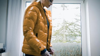 Hot milf in nylons and winterjacket