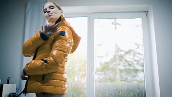 Hot milf in nylons and winterjacket