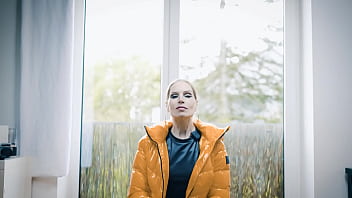 Hot milf in nylons and winterjacket